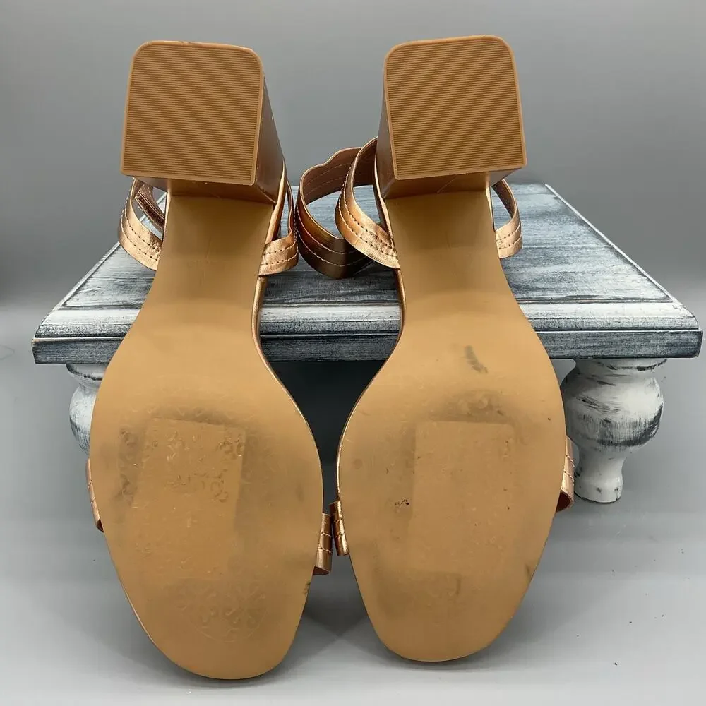 NEW Linea Paolo Women’s Emmie Heeled Sandals Gold Size 10M